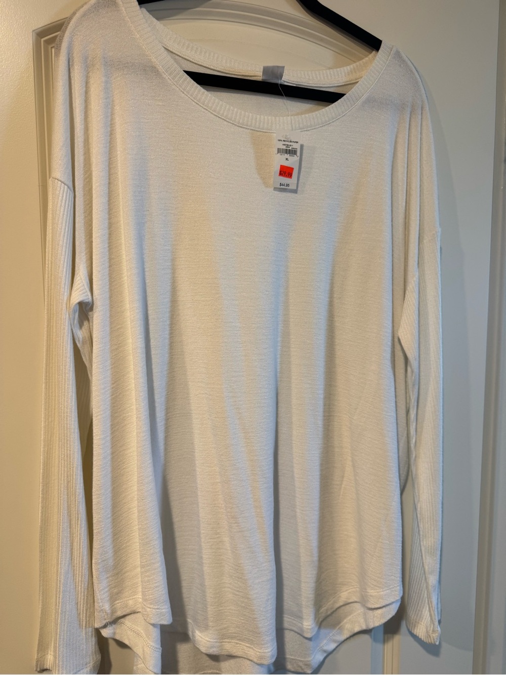 GAP Cream Crewneck Long Sleeve Top